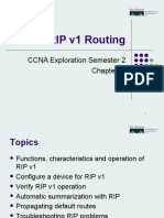 RIP v1 Routing: CCNA Exploration Semester 2