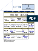 ES - Dining Hall Menu January 2018