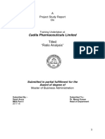 Cadila Pharmaceuticals Limited: Titled "Ratio Analysis"