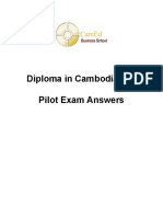 Diploma in Cambodia Tax Pilot Exam Answers