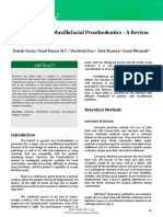 Eview: Retentive Aids in Maxillofacial Prosthodontics - A Review