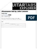 JOHN LENNON - Aisumasen Guitar Tabs