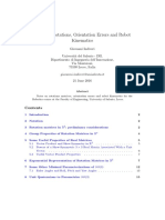 Notes On Rotations, Orientation Errors and Robot Kinematics