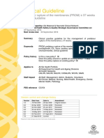 Clinical Guideline: Prelabour Rupture of The Membranes (PROM) 37 Weeks Clinical Guideline