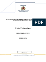 Enseignement Apprentissage Français AuSecondairre Collegial Guide Pédagogique Premier Annee Péroiode 1