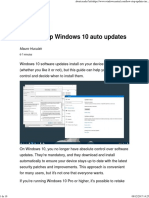 How To Stop Windows 10 Auto Updates