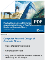 Practical Application of Finite Element Analysis To The Design of Post-Tensioned and Reinforced Concrete Floors