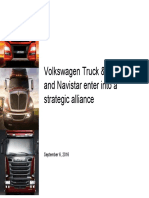 Volkswagen Truck & Bus and Navistar Enter Into A Strategic Alliance