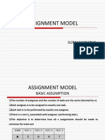 Assignment Model: Suraj Marathe