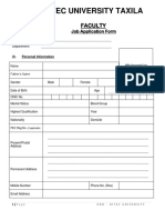 Faculty Job App Form