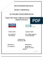 Project Proposal Standard Chartered Bank: Summer Internship Program