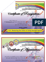 Certificate Intrams Winners - Short