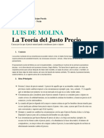 LUIS de MOLINA Teoria Del Justo Precio