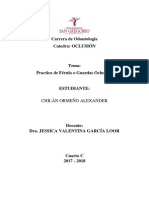 Oclusion - Informe de Ferula Dental - Segundo Parcial