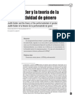 Judith Butler y La Teoria de La Performatividad de Género PDF