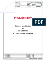 Process Specification For 09-E-0002 1/2 2 Feed Effluent Exchanger For