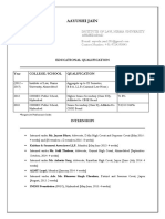 Aayushi Jain CV PDF