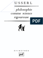 HUSSERL - La Philosophie Comme Science Rigoureuse PDF