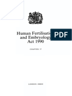 Human Fertilisation and Embryology Act 1990 (Sem Alterações)