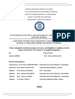 An Investigation Into The Reliability and Validity of Testing Models