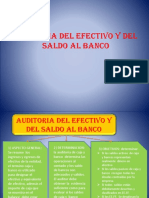 Auditoria Del Efectivo y Del Saldo Al Banco