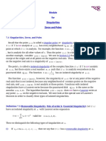 Singularities, Zeros, and Poles