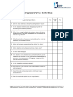 Critical Appraisal Questions For A Case Control Study PDF