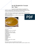 Dieta Da Sopa Do Hospital Do Coração