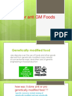 Pro or Anti GM Foods