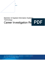 Career Investigation Report: Bachelor of Applied Information Systems Technology