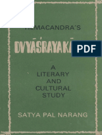 Hemacandra Dvyasrayakavya - LIterary and Cultural Study by Satya Pal Narang