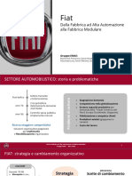 Cambiamento Organizzativo in Fiat: Dalla Fabbrica Ad Alta Automazione Alla Fabbrica Modulare