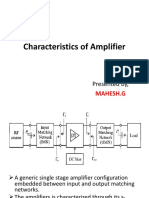 Characteristics of Amplifier