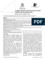 Prediction of Female College Students' Self-Esteem Based On Their Moral Identity and Attachment Styles