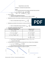 AP Physics C Mechanics Review Lecture Notes - All