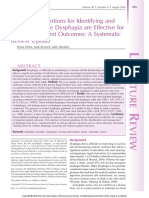 Nursing Interventions For Identifying and Managing Acute Dysphagia Are Effective For Improving Patient Outcomes