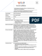 Syl - 1617 - Moral Development Through Life. Influence of Individual and Social Development On Moral Judgements - 2