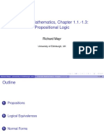 Discrete Mathematics, Chapter 1.1.-1.3: Propositional Logic: Richard Mayr