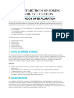 6 Different Methods of Boring Used For Soil Exploration