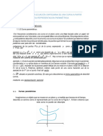 Obtención de La Ecuación Cartesiana de Una Curva A Partir de Su Representacion Paramétrica