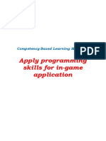 Apply Programming Skills For In-Game Application: Competency-Based Learning Materials