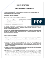 Scope of Work-Fabrication of Heat Exchangers