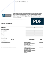 The Test Is Complete: Enlightks Ecdl/Icdl - Word Processing 5.0 - Word 2007 - Diag. Eng