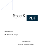 Spec 8: Submitted To: Mr. Antony A. Alagon