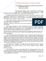 A Study On Absenteeism Among Workers at Textile Garment Manufacturing Industries in Coimbatore District