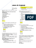 Examen de Lenguaje