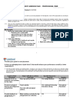 Post Placement Learning Plan Professional Year