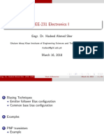 EE-231 Electronics I: Engr. Dr. Hadeed Ahmed Sher