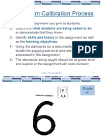 Curriculum Calibration Process: What Students Are Being Asked To Do Skills and Topics Learning Objectives