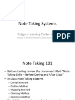 Note Taking Systems